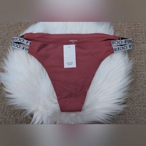 NWT Fine Too Underwear In A Deep Mauve/ Sienna Thong